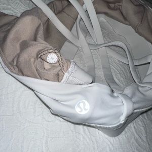 White lulu lemon sports bra